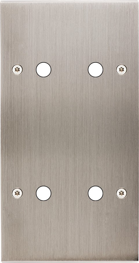 MODELEC - Façade Confidence Laiton Nickel Satine Double Verticale P2 P2 à Vis