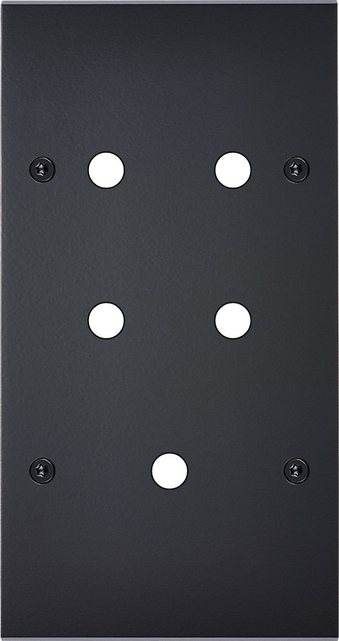 MODELEC - Façade Confidence Laiton Noir Mat Double Verticale P5 à Vis