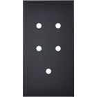 MODELEC - Façade Confidence Laiton Noir Double Verticale 5 Push