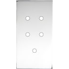 MODELEC - Façade Confidence Laiton Chrome Double Verticale 5 Push