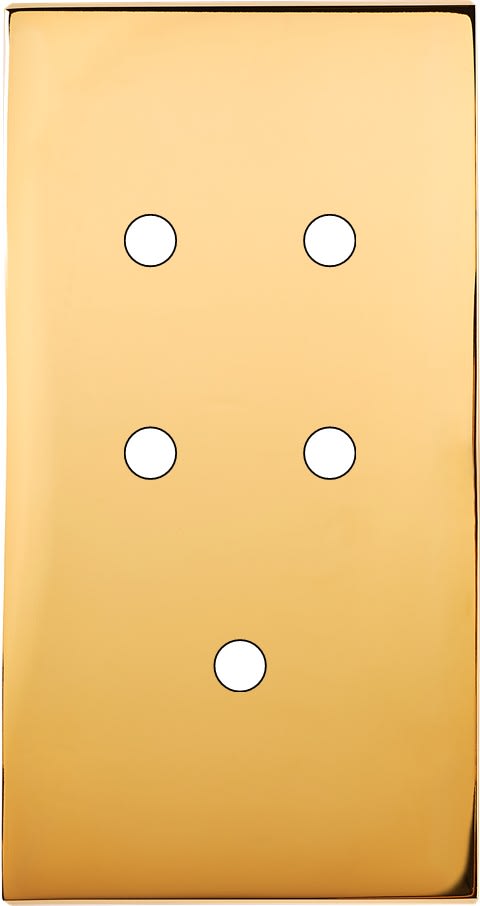 MODELEC - Façade Confidence Laiton Or Miroir Double Verticale 5 Push