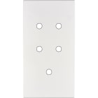 MODELEC - Façade Confidence Laiton Blanc Email Double Verticale 5 Push