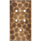 MODELEC - Façade Fascination Laiton Onde Double Verticale 5 Push