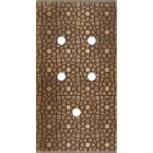 MODELEC - Façade Fascination Laiton Atlas Double Verticale 5 Push