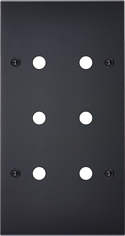 MODELEC - Façade Confidence Laiton Noir Mat Double Verticale P6 à Vis