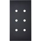 MODELEC - Façade Confidence Laiton Noir Double Verticale 6 Push