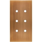 MODELEC - Façade Confidence Laiton Vieux Bronze Double Verticale 6 Push