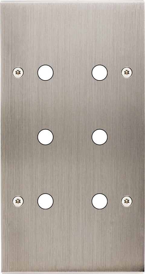 MODELEC - Façade Confidence Laiton Nickel Satine Double Verticale P6 à Vis