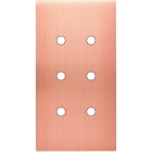 MODELEC - Façade Confidence Laiton Cuivre Satine Double Verticale 6 Push