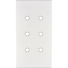 MODELEC - Façade Confidence Laiton Blanc Email Double Verticale 6 Push