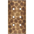 MODELEC - Façade Fascination Laiton Onde Double Verticale 6 Push