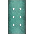 MODELEC - Façade Fascination Laiton Jade Double Verticale 6 Push