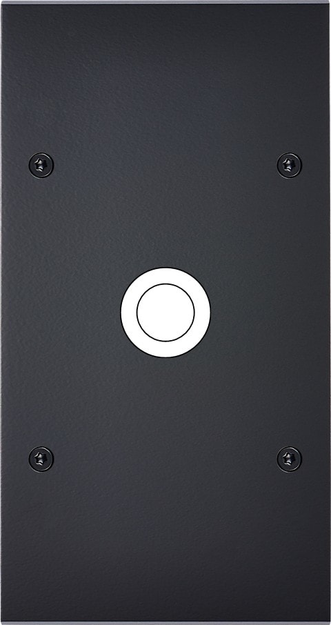 MODELEC - Façade Confidence Laiton Noir Mat Double Verticale 1 Gros Push à Vis