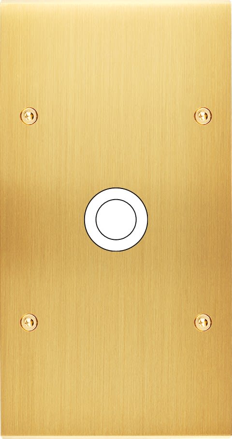 MODELEC - Façade Confidence Laiton Satine Double Verticale 1 Gros Push à Vis