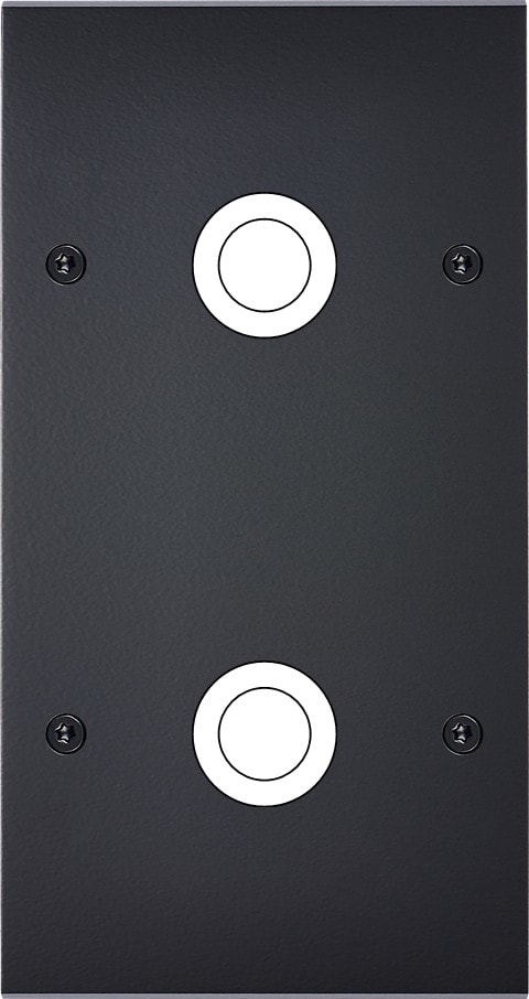 MODELEC - Façade Confidence Laiton Noir Mat Double Verticale 2 Gros Push à Vis