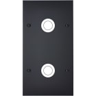 MODELEC - Façade Confidence Laiton Noir Mat Double Verticale 2 Gros Push à Vis