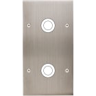 MODELEC - Façade Confidence Laiton Nickel Satine Double Verticale 2 Gros Push à Vis