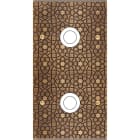 MODELEC - Façade Fascination Laiton Atlas Double Verticale 2 Gros Push à Vis