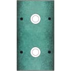 MODELEC - Façade Fascination Laiton Jade Double Verticale 2 Gros Push à Vis