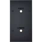 MODELEC - Façade Confidence Laiton Noir Mat Double Verticale Guichet Lumiere-Porte à Vis