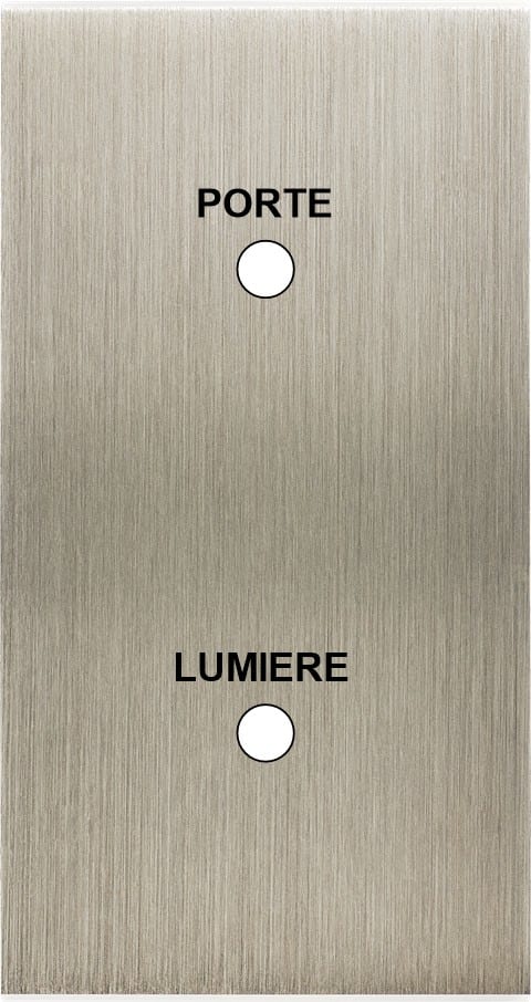 MODELEC - Façade Confidence Laiton Acier Double Verticale Guichet Lumineux L/P