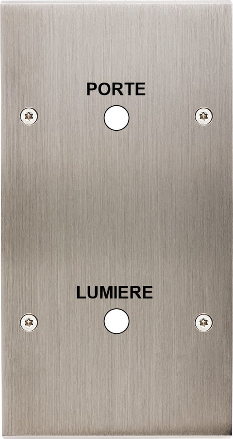 MODELEC - Façade Confidence Laiton Nickel Satine Double Vert Guichet Lumiere-Porte Vis