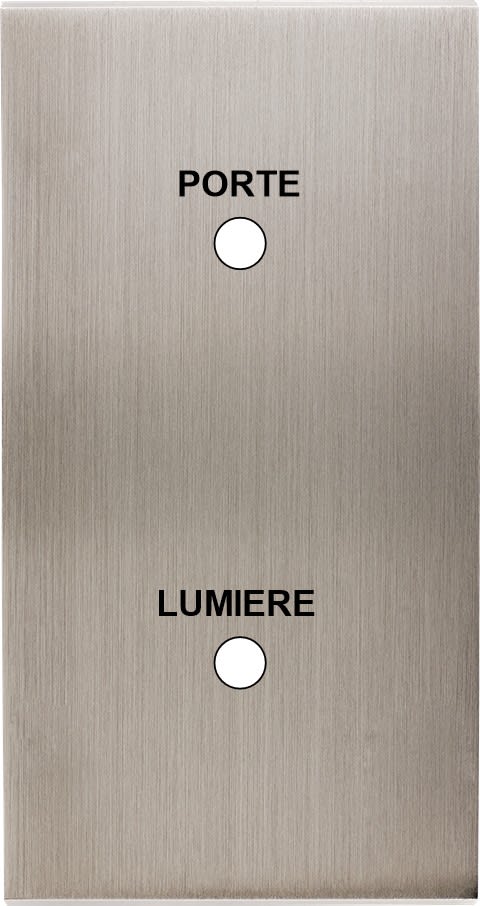 MODELEC - Façade Confidence Laiton Nickel Satine Double Verticale Guichet Lumineux L/P