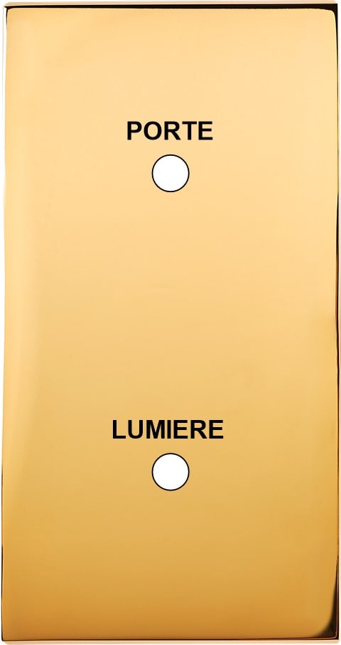 MODELEC - Façade Confidence Laiton Or Miroir Double Verticale Guichet Lumineux L/P Magnet