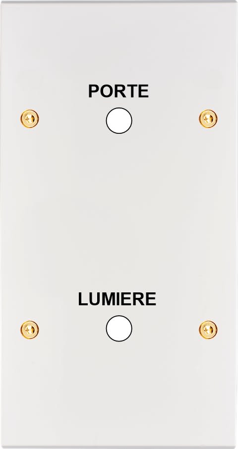 MODELEC - Façade Confidence Laiton Blanc Email Double Verticale Guichet Lumiere-Porte Vis