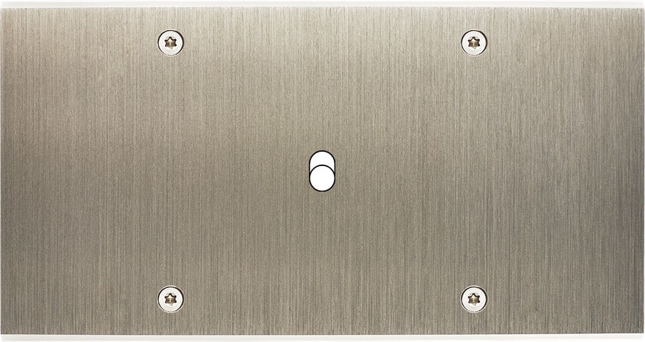 MODELEC - Façade Confidence Laiton Acier Brosse Double Horizontale B1 à Vis