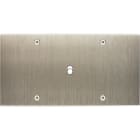 MODELEC - Façade Confidence Laiton Acier Brosse Double Horizontale B1 à Vis