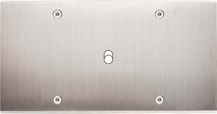 MODELEC - Façade Confidence Laiton Nickel Satine Double Horizontale B1 à Vis