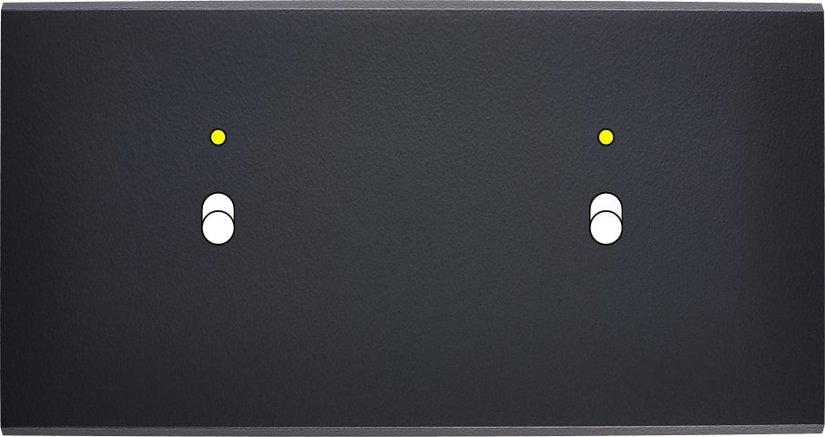 MODELEC - Façade Confidence Laiton Noir Mat Double Horizontale B1+Led B1+Led Magnetique