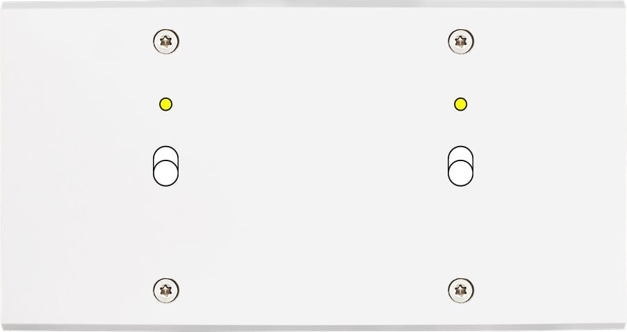 MODELEC - Façade Confidence Laiton Blanc Double Horizontale B1+Led B1+Led à Vis