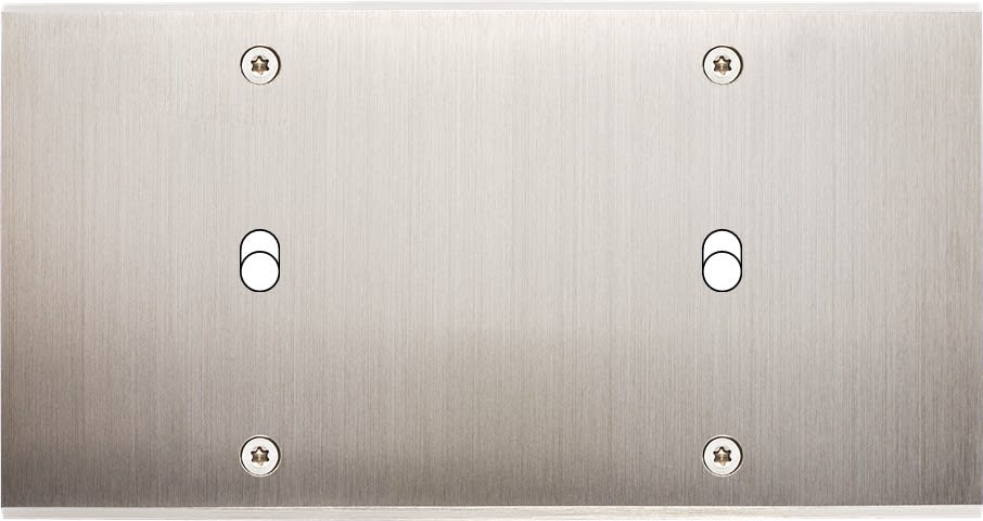 MODELEC - Façade Confidence Laiton Nickel Satine Double Horizontale B1 B1 à Vis