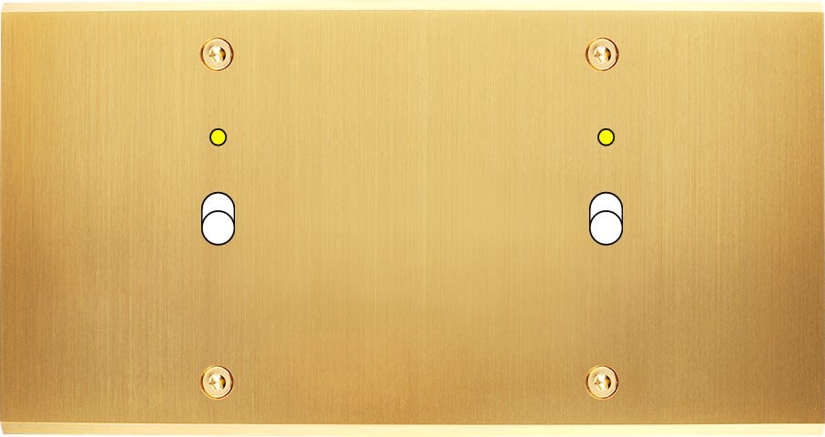 MODELEC - Façade Confidence Laiton Satine Double Horizontale B1+Led B1+Led à Vis