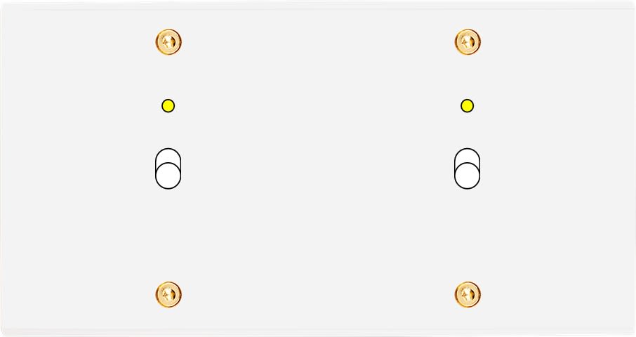 MODELEC - Façade Confidence Laiton Blanc Email Double Horizontale B1+Led B1+Led à Vis