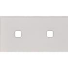 MODELEC - Façade Empreintes ANGLE Blanc Double Horizontale 1 bouton 1 bouton, magnétique