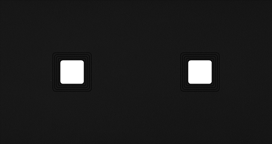 MODELEC - Façade Empreintes VOLUME Noir Double Horizontale 1 bouton 1 bouton, magnétique