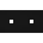 MODELEC - Façade Empreintes VOLUME Noir Double Horizontale 1 bouton 1 bouton, magnétique