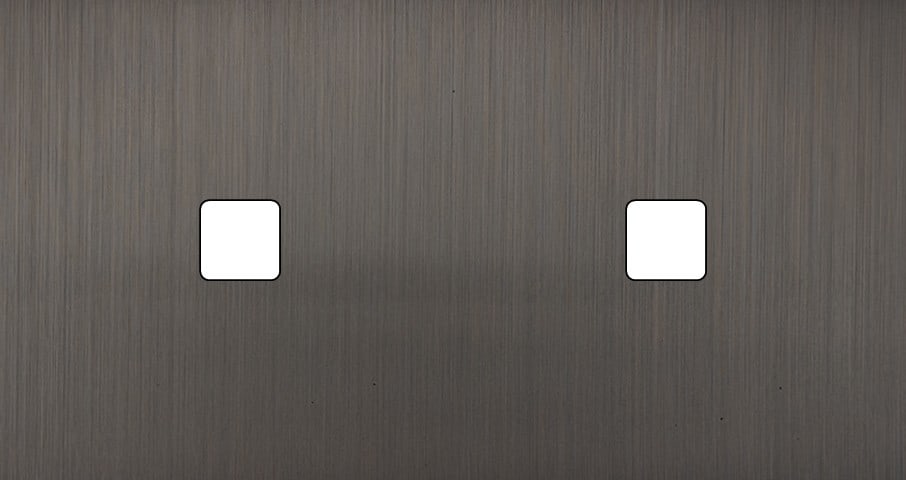 MODELEC - Façade Empreintes PLAN Canon de Fusil Double Horizontale 1 bouton 1 bouton, mag