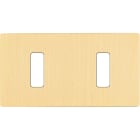 MODELEC - Façade "M" Laiton Brosse Double Horizontale 1 Bouton 1 Bouton magnétique