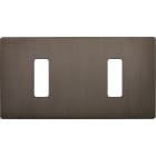 MODELEC - Façade "M" Laiton Canon De Fusil Double Horizontale 1 Bouton 1 Bouton magnétique