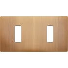 MODELEC - Façade "M" Laiton Vieux Bronze Double Horizontale 1 Bouton 1 Bouton magnétique