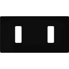 MODELEC - Façade "M" Noir Mat Double Horizontale 1 Bouton 1 Bouton magnétique