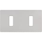 MODELEC - Façade "M" Nickel Sable Double Horizontale 1 Bouton 1 Bouton magnétique