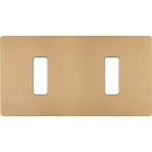 MODELEC - Façade "M" Laiton Sable Double Horizontale 1 Bouton 1 Bouton magnétique