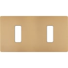 MODELEC - Façade "M" Laiton Sable Double Horizontale 1 Bouton 1 Bouton magnétique