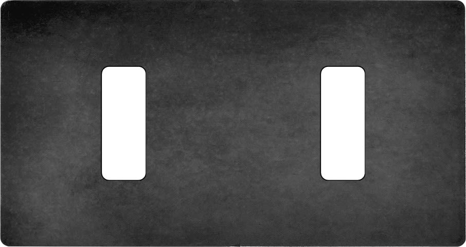 MODELEC - Façade "M" Acier Verni Double Horizontale 1 Bouton 1 Bouton magnétique