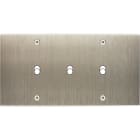 MODELEC - Façade Confidence Laiton Acier Brosse Double Horizontale B3 à Vis